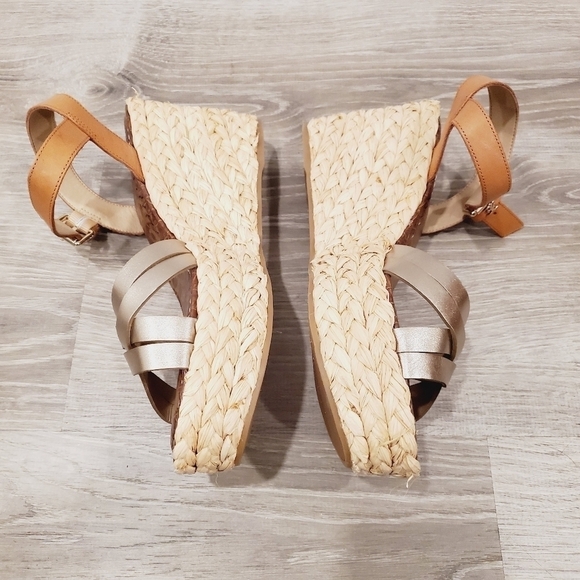 NEW Sam Edelman Darline Leather Metallic Sandals - Picture 3 of 9